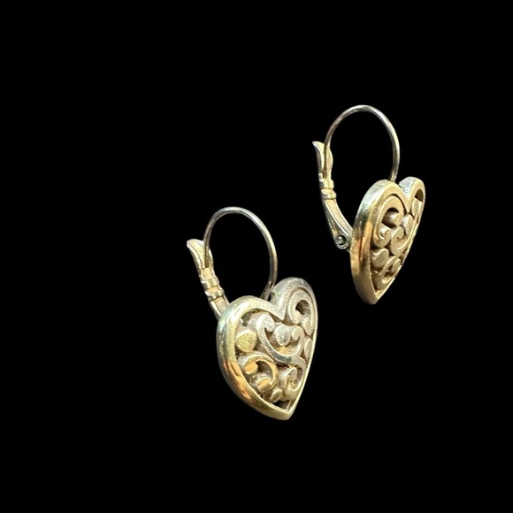 Brighton Contemporary Heart Lever Back Earrings - Picture 2 of 6